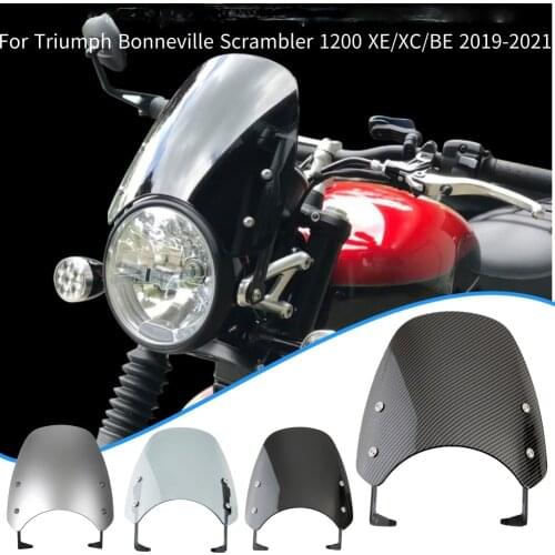 Motorcycle Windscreen Deflectors Windshield Flyscreen Wind Screen For Triumph Bonneville Scrambler 1200 XE XC BE 2019-2021 2020