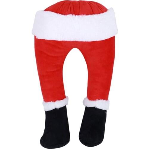 Santa Claus Legs Christmas Tree Decoration Plush Legs Hanging Ornaments For New Year Christmas Holiday Party Decorations