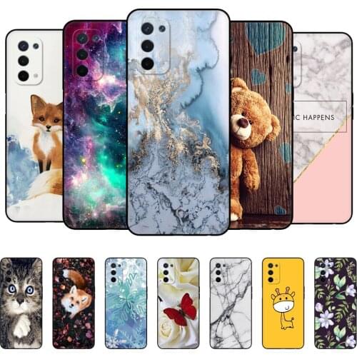 For OPPO A54 Case Phone Back Cover For OPPO A54 5G 4G Case CPH2239 CPH2195 OPPOA54 A 54 Bumper Silicon Soft Funda black tpu case