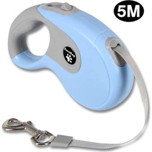 EuroDog Auto Strip Dog Walking Leash 5 Mt Gray-Blue 400047097 Cat, Dog, cat accessory, dog accessory, cat bag,cat house