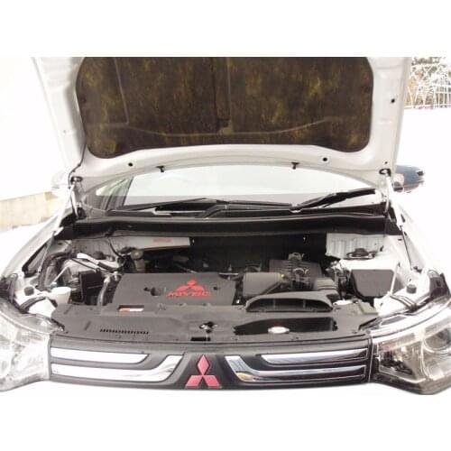 For Mitsubishi Outlander GF/GG/ZJ/ZK Front Bonnet Hood Modify Gas Struts Carbon Fiber Spring Damper Lift Support Absorber