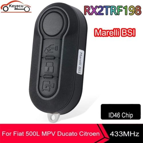 KEYECU Remote Car Key 433MHz ASK PCF7946A For Fiat 500L MPV Ducato Citroen Jumper Peugeot Boxer 2008-2015 Marelli BSI RX2TRF198
