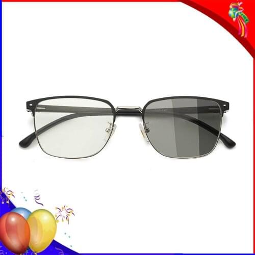 Square Sunglasses Half-rim Photochromic Eyeglasses Frame Men Blue Radiation Glasses Anti UV400 Women Computer Filter Eye Protect