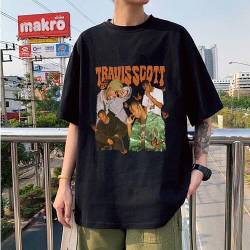 2021 Hot Sale T-shirt Man Woma Tees Travis Scotts Fashion Printed Women/Men Short Tshirt Oversized Daily Clothes Casual Clothing
