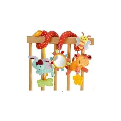 Multifunctional Cute Animal Bed And Car Hanging Around Pendant With Safety Mirror Babies Ring Stroller Accessories