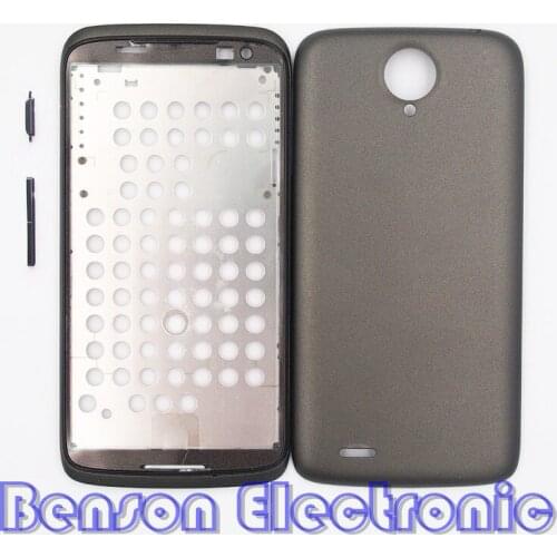 BaanSam New LCD Holder Front Frame Battery Back Cover For Lenovo S820 S820T Housing Case With 3M Adhesive+Power Volume Buttons