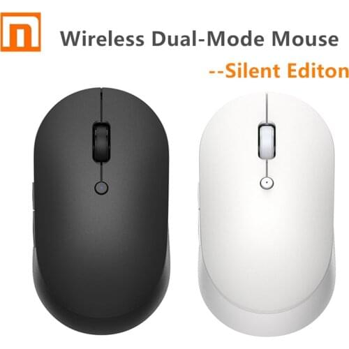 Orignial Xiaomi Wireless Dual-Mode Mouse Silent Ergonomic Bluetooth USB Connection Side Buttons Protable Mini Mouse For Laptop
