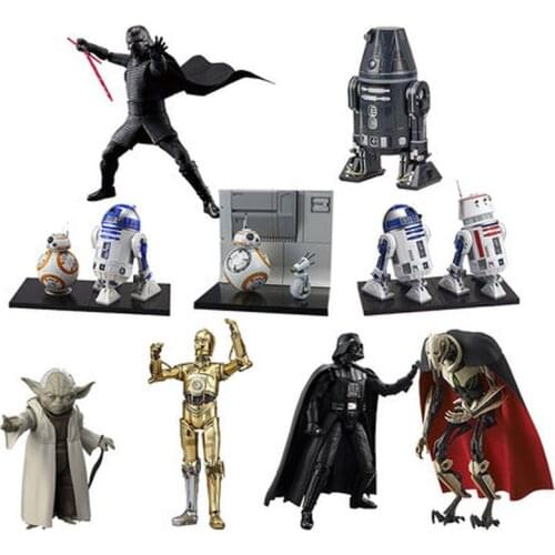 Bandai Genuine VEHICLE MODEL Star War Master Yoda Darth Vader Action Figure Model Toys