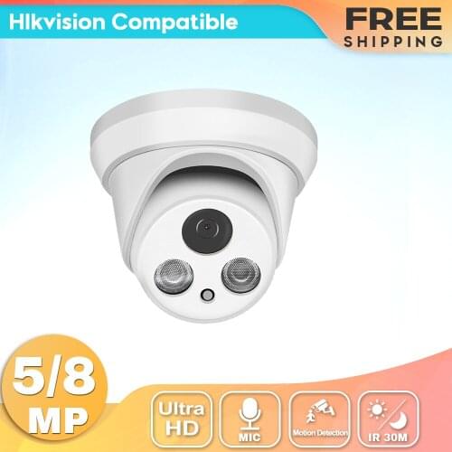 PANOEAGEL 8MP POE IP Camera Dome CCTV Camera Ultra 5MP HD IR 30m ONVIF H.265 P2P Plug&play Security IPC Hikvision Compatible