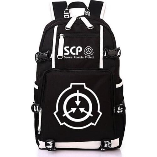 SCP173 backpack 049 SCP foundation School bag luminous Anime Bag 166 Students creative personality fashion bags Laptop bag