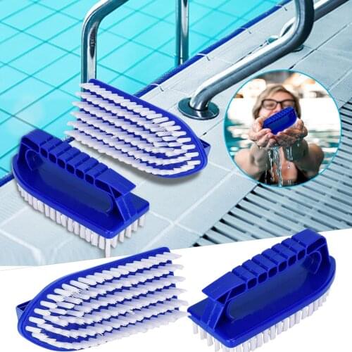 Wall Brush 2pc Cleaning Supplies Swimming Pool Accessory Portable Waterline Scrubber Wall Cleaning Brush Scrubber Blue