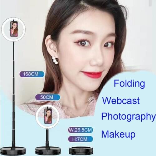 Foldable 10 inch LED Ring Light for Makeup Photography Video