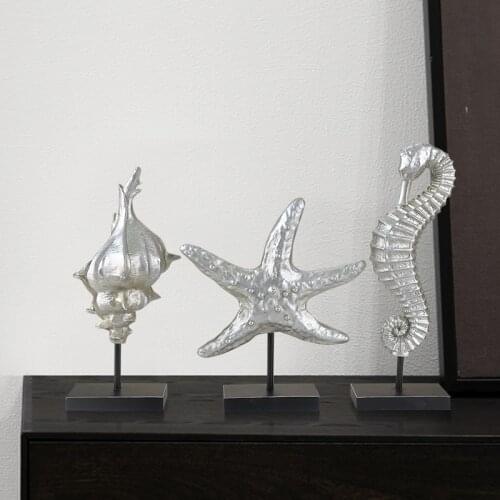 Mediterranean Style Decorations Conch Sea Horse Starfish Decoration Model Room Boutique Bay Window Shoe Cabinet Decoration Gift