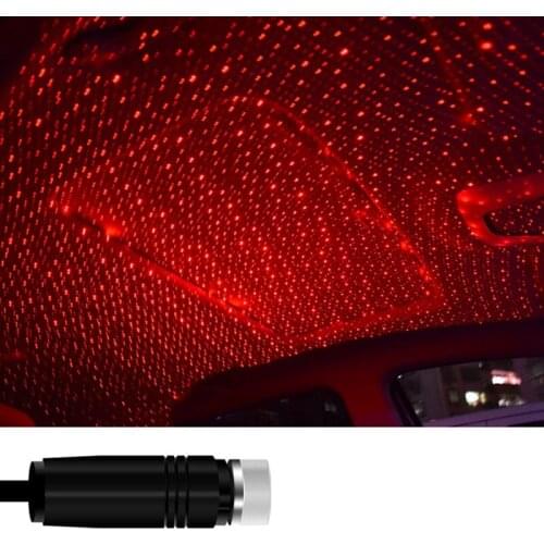USB Red Light Car Accessories Interior Atmosphere Starry Sky Light Environment Ambient Starry Night Light