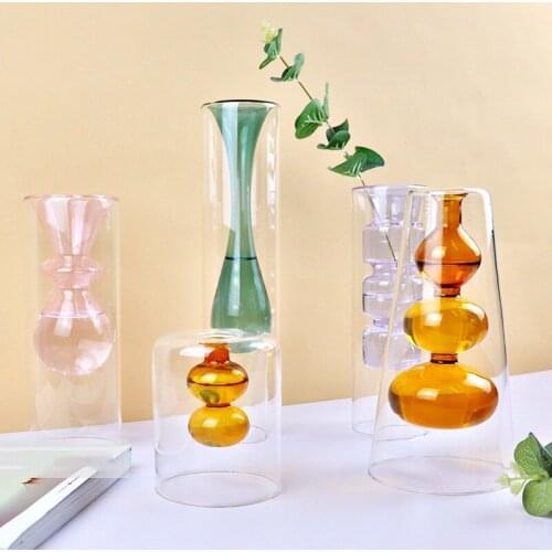 Flower Vase For Table Decoration Living Room Decorative Vase Modern Table Ornaments Floral Flower Plant Vase