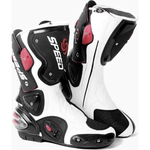 NEW Motorcycle Protective Gear Moto Racing boots Microfiber Leather Long style boot Heel buffer Riding motocross boots