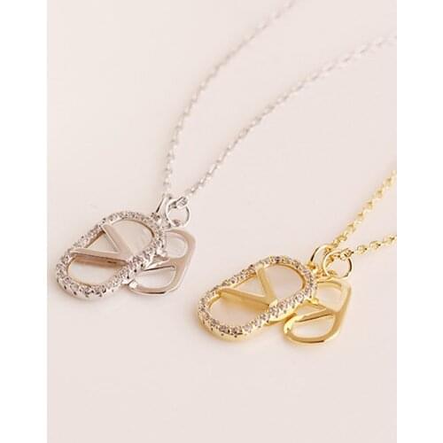 Goth Sterling Silver Real 925 Necklaces Women Chains Vintage Jewelry Zircon Pendants Undefined Fashion Luxury Geometric Double