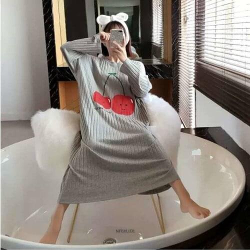 Plus Size 5XL 120KG Women Sleep Dress Long Sleeve Nightgowns Women Casual Night Dress Ladies Home Dressing Sleepwear Nightwear