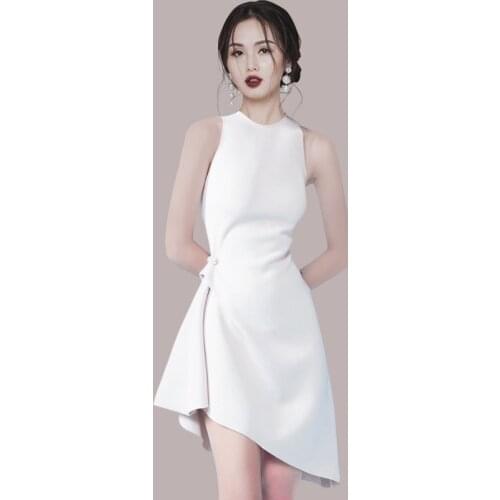 Sheer Korean Style OL Office Work Dress Off Shoulder Black White Dress Women Summer 2021 Ladies Streetwear Corset Mini Dresses