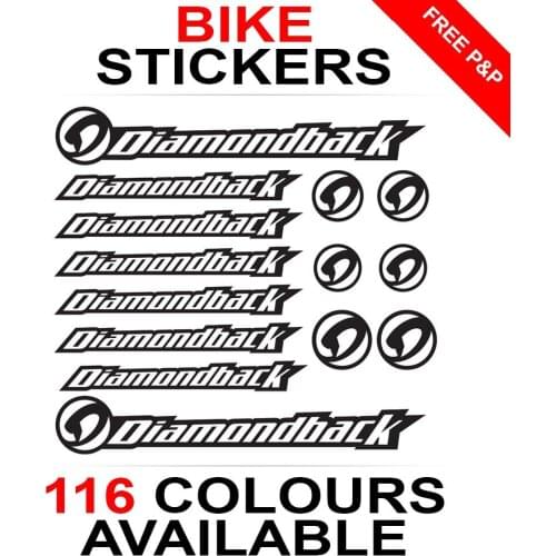 For 1Set Diamondback decals stickers sheet (cycling, mtb, bmx, road, bike) die-cut Car Styling