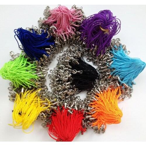 10pcs/Lot Phone Strap Mix Color Lanyard Strap Lobster Clasps Cord Cell Phone Charm Strap 6cm Length
