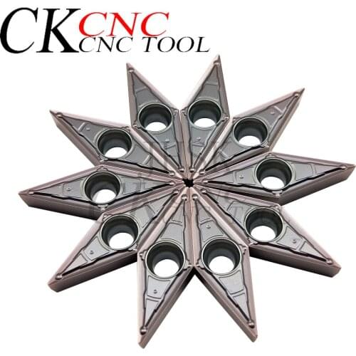10pcs VBMT160404-MV VP15TF high quality Carbide inserts CNC cutter lathe metal blade VBMT160404 for stainless steel