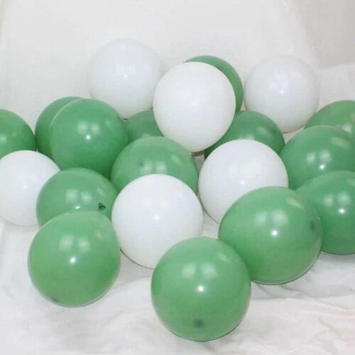 12pcs 10 Inch Bean Green Matcha Green Ins Hipster Color Circular Latex Balloons Birthday Party Shops Decorate