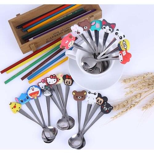 20Pcs Cartoon Souvenirs Tea Coffee Spoon Ice Cream Small Decoration Gift for Bar Kids Birthday Baby Shower Party Favor Gift