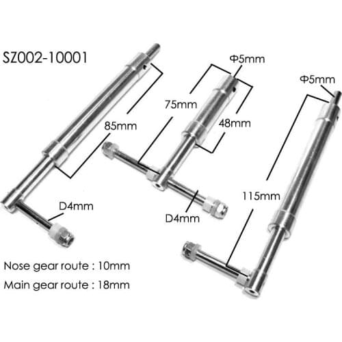 3PCS/Set SZ002-10001 Anti-Vibration Landing Gears For Class 40-60 RC Airplane Shock Absorbing
