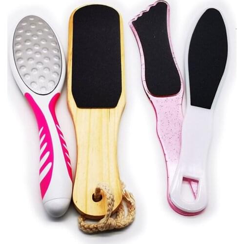 4pcs Foot File Heel File Grater For The Feet Rasp Wooden Remover Stainless Steel Pedicure Foot Scrub Plastic Manicure Tools