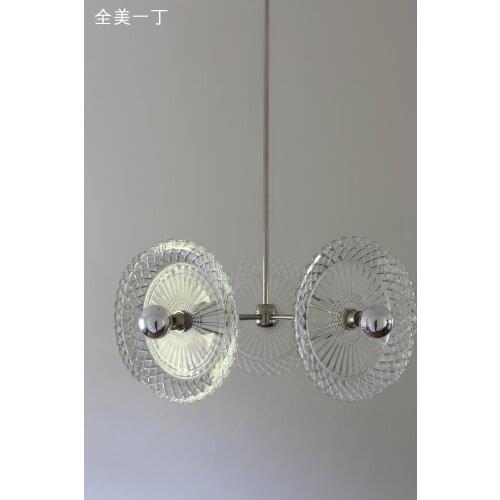 American dining room chandelier modern minimalist living room bedroom dining table glass aisle creative personality lamps