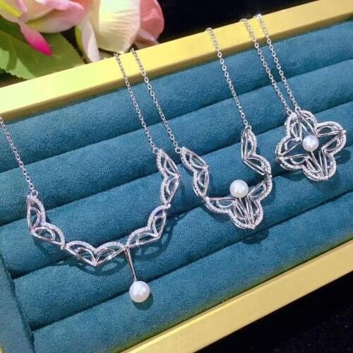 Natural fresh water pearl pendant necklace 1 piece has 3 different ways to wear fine women jewelry free shipping