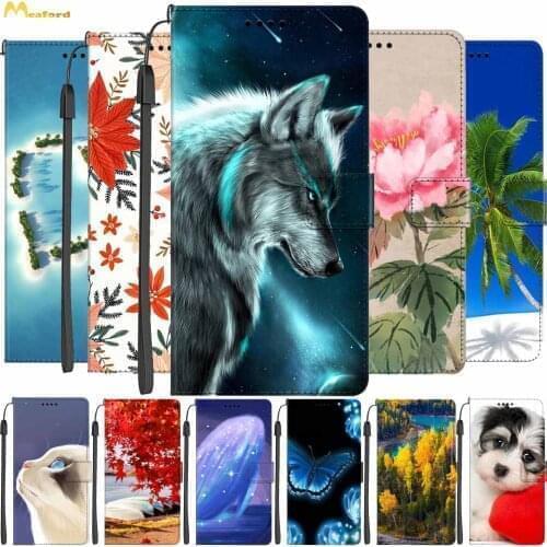 For Honor 9x Lite Case Cute Leather Flip Cover For Huawei Honor 9 lite Cases Coque Phone Honor9x Honor 9 X Lite 9lite Wolf Bags
