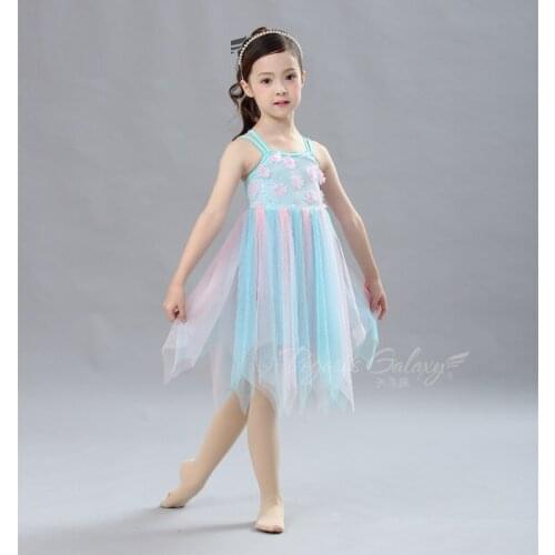H2690 Children Latin Dance Dress Girls Professional Stage Dancewear Teenager Performance Show Activity Formal Dresses Costumes