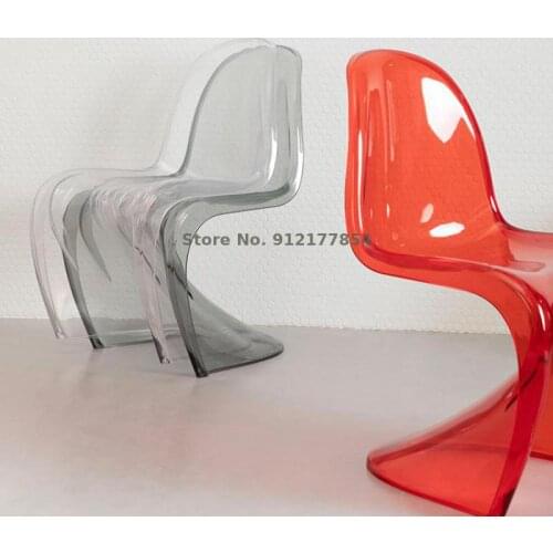 Nordic Shaped Designer Chair Net Red Dining Chair Simple Modern Fashion Plastic Stool Ins Transparent Chair
