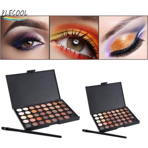 ELECOOL 40 Color Matte Eyeshadow Palette Glitter Cosmetics Eye Shadow Waterproof Long Lasting Make Up Pallet Shimmer Beauty Eyes