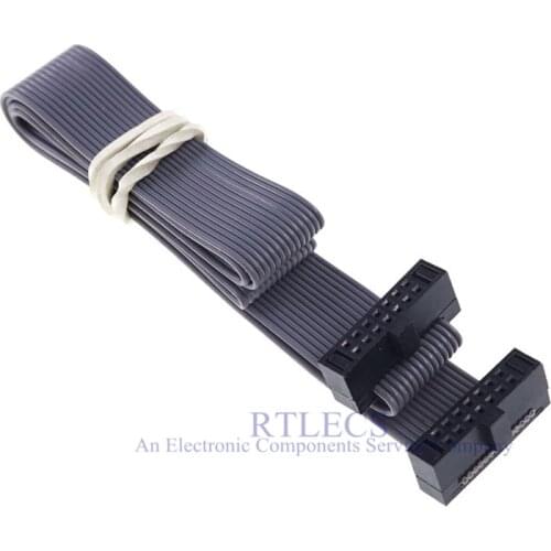 100pcs 0.050" 1.27 mm pitch 14 Pin 2x7 Position Flat IDC Wire Cable assembly JTAG ISP DOWNLOAD Extension Cable IDC Assemblies