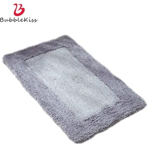 Bubble Kiss Simple Style Carpet Gray Flocking Rug Living Room Bathroom Absorbent Floor Mat Carpets Non-Slip Home Decor Area Rugs