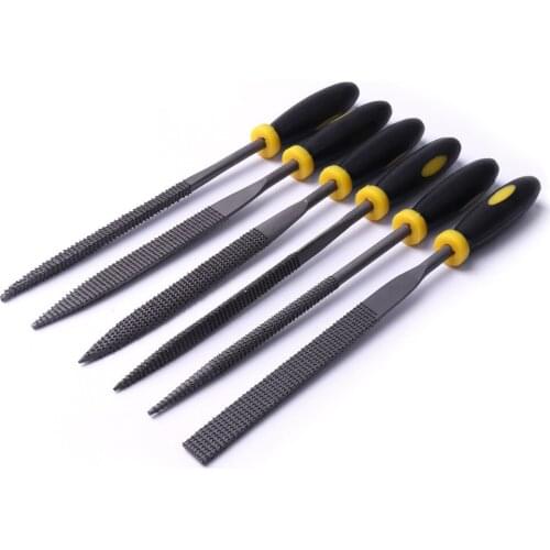 Hot 6Pcs/Set 160x4mm Woodworking Rasp Diamond Needle Files Fine-toothed Jewelry Wood Grinding Steel Files DIY Hand Repair Tool