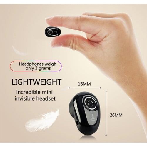Mini Bluetooth-compatible Earphone S650 TWS In-Ear Invisible Earbuds Headset Stereo Wireless Headphones With Microphone
