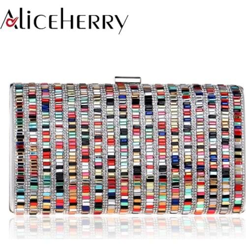 Fashion 2019 Woman Evening Bag Diamond Clutch Bags Wallet Wedding Purse Handbag Box Party Banquet Girls Shoulder Messenger Bag