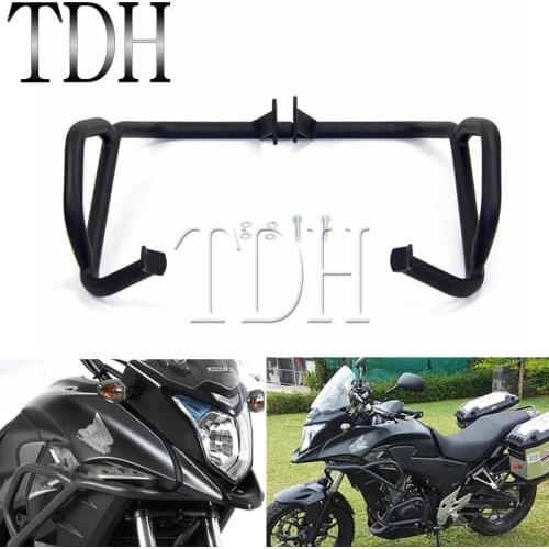 1 Set Motorcycle Black Steel Engine Guard Crash Bar Extension Frame Protection for Honda CB 400X 500X 2013-2018