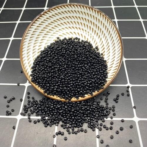 New 2 3 4mm Size Glass With Seed Spacer beads Jewelry Making Fitting Black