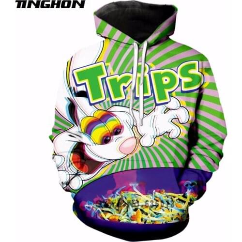 Autumn New Fashion Womens/Mens hoodies trippy vibrant Trix Rabbit psychedelic 3d Print Hooded sweatshirt Plus Size 6XL 7XL