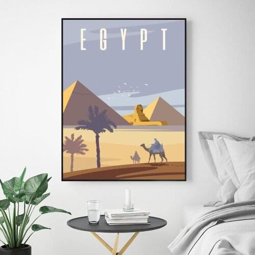Egypt Travel Art Canvas Poster Prints Home Wall Decor Painting