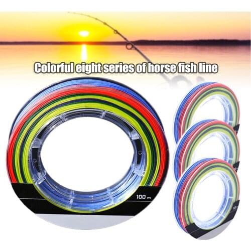 Colorful Braided Fishing Line Abrasion Corrosion Resistant PE Line Durable Practical Fishing Tools