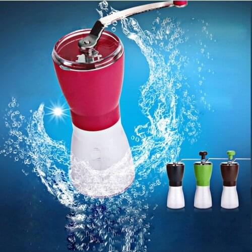 Manual Coffee Grinder Mini Ceramic Washed Hand Crank Spice Coffee Bean Grinding Machine Steel Parts Sesame Pepper Powder Grinder