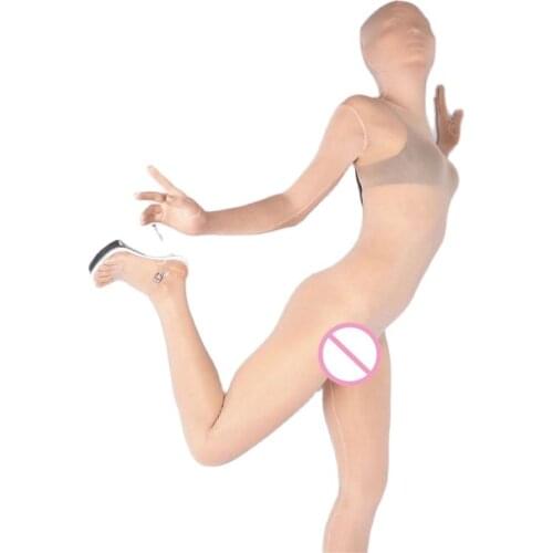 Sexy Women See Through Cosplay Modal Shiny Full Body Bodysuit Pantyhose Catsuit Sexy Pantyhose Erotic Lingerie Gay Wear 110