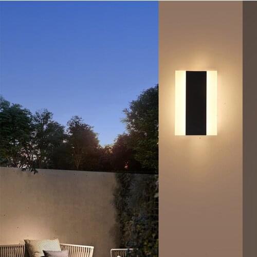 Modern waterproof outdoor wall lamp led super bright lamp of ip65 porch landscape garden wall lamp, 110 v to 220 v