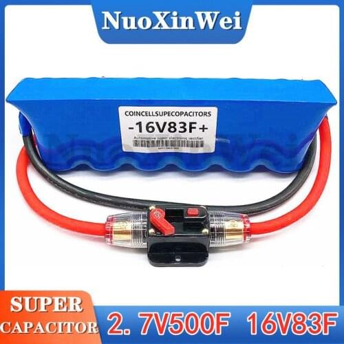 Super capacitor car rectifier 16V83F car module starting capacitor 2.7v500F large capacity can start the car Ferrari capacitor